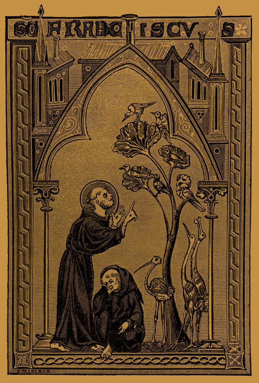 St. Frans av Assisi snakker med fuglene av French School