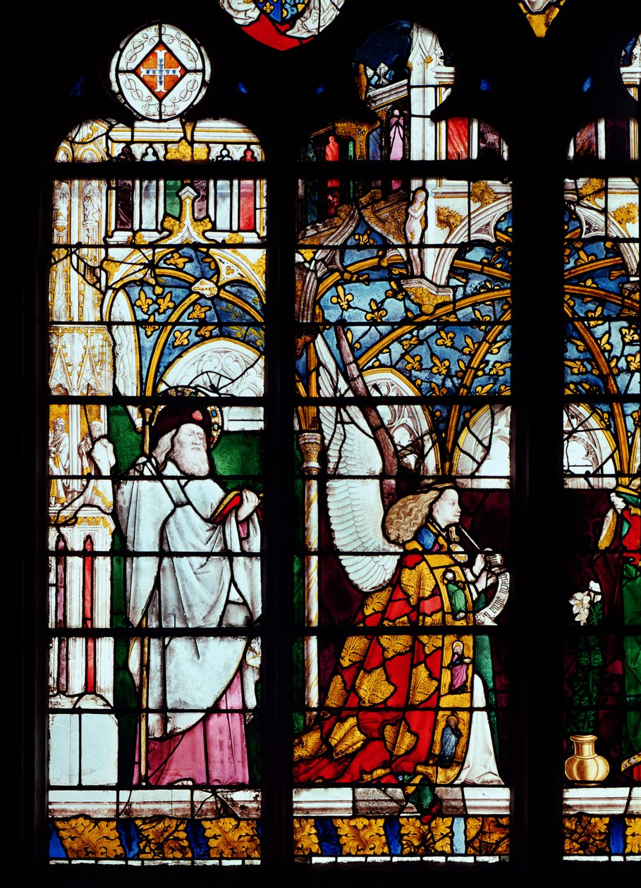 St. Jakob og bebudelsens engel, fra kapellet til Jacques Coeur av French School
