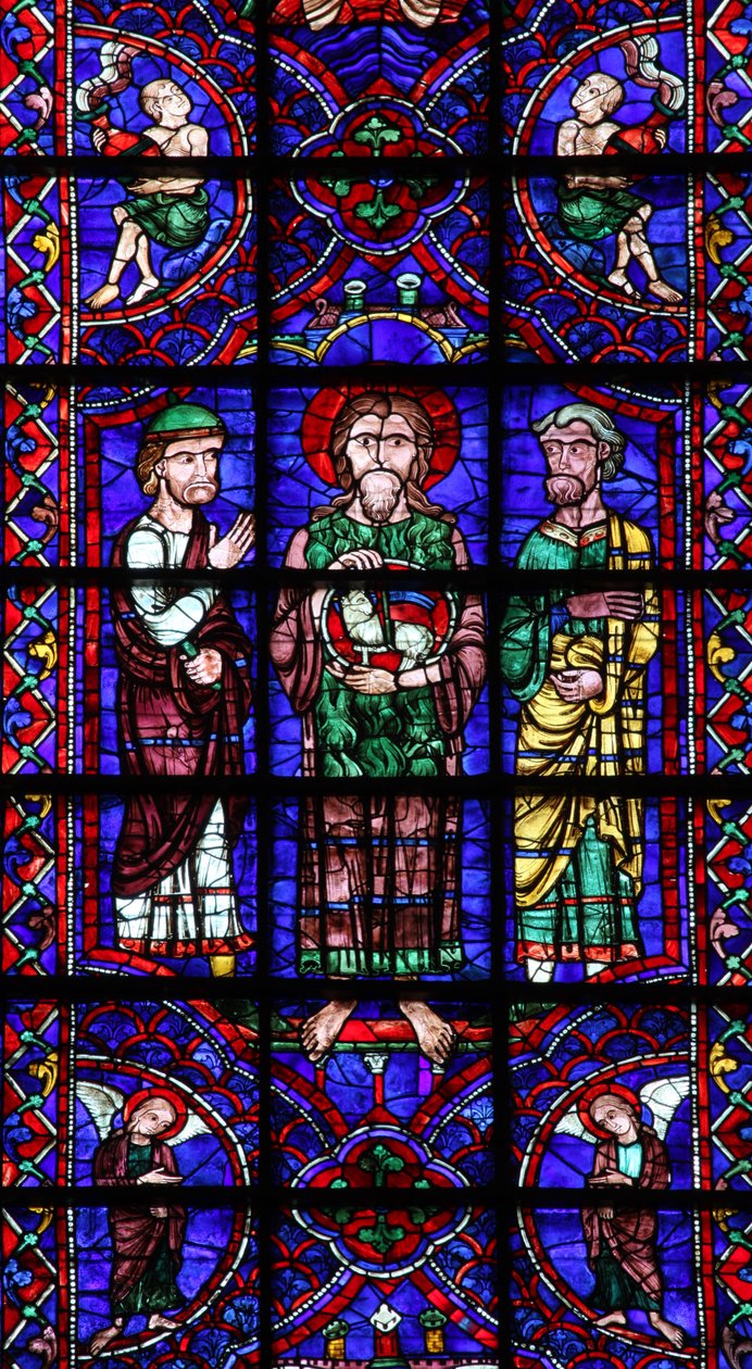 St John Baptist med Agnus Dei (w106) av French School