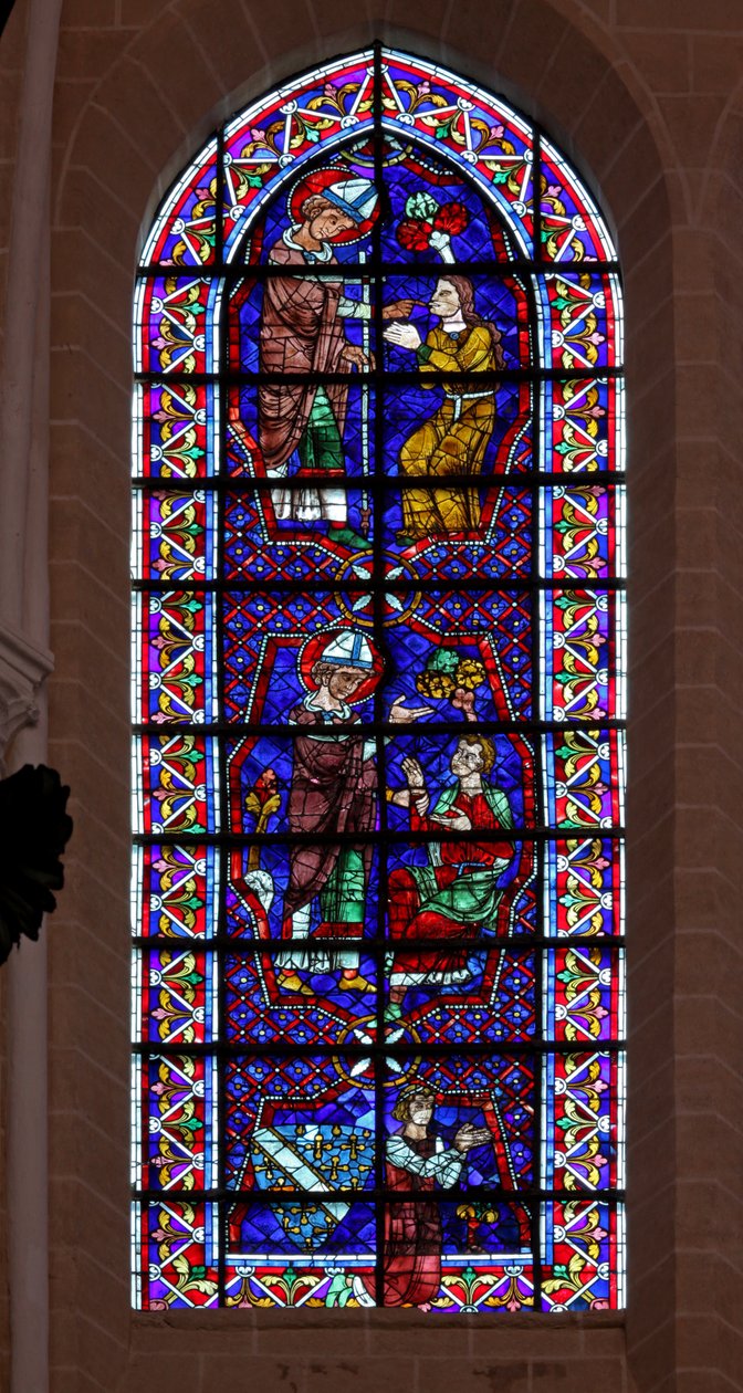 St Martin helbreder de syke. Thibault VI, greve av Chartres (w109) av French School