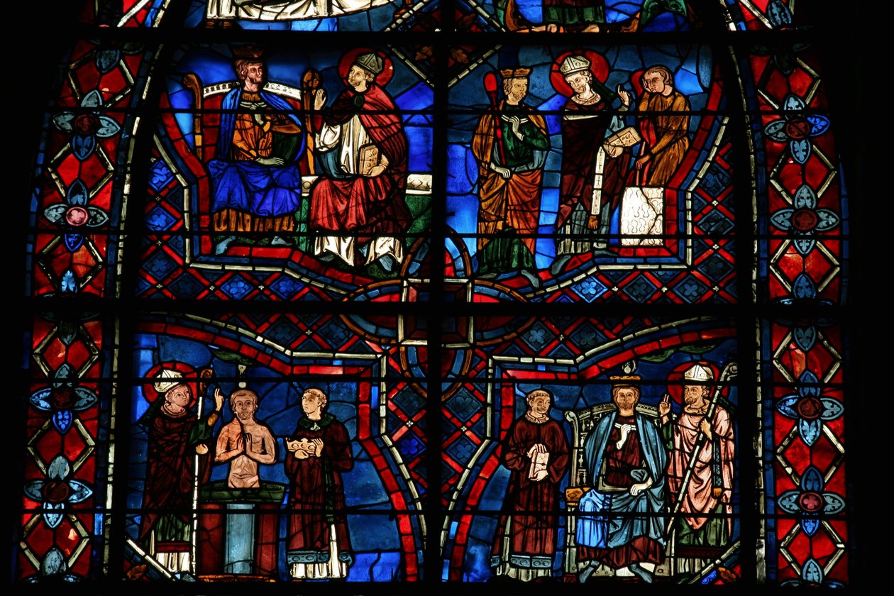 St. Remi døper le Roi Clovis av French School