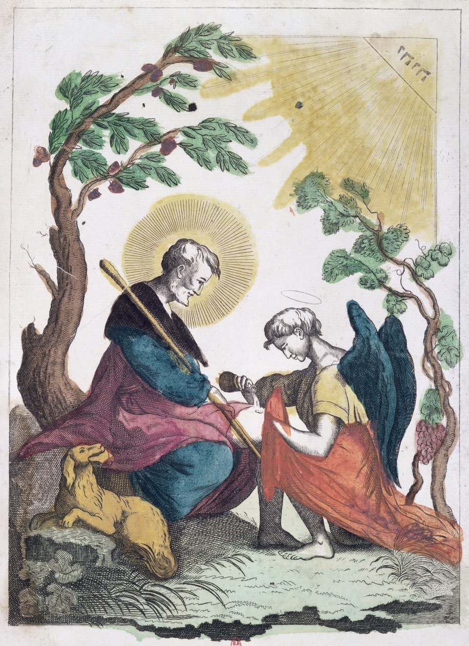 St. Rocco (1295-1327) The Gentleman of Montpellier av French School