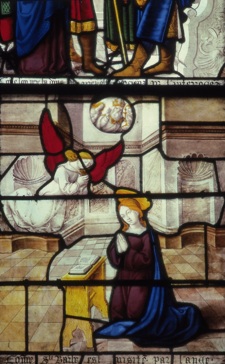 Glassmaleri i Saint Barbara Chapel, Church of Notre-Dame de Semur-en-Auxois av French School
