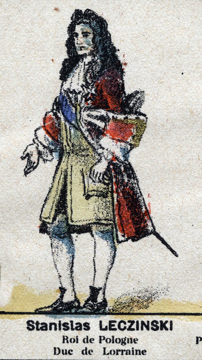 Stanislas I Leszczynski (1677-1766), hertug av Lorraine og Bar, konge av Polon. I "" Galeriede Kings and Queens of France og berømte karakterer fra 1643 til 1895"" Epinalt bilde. av French School