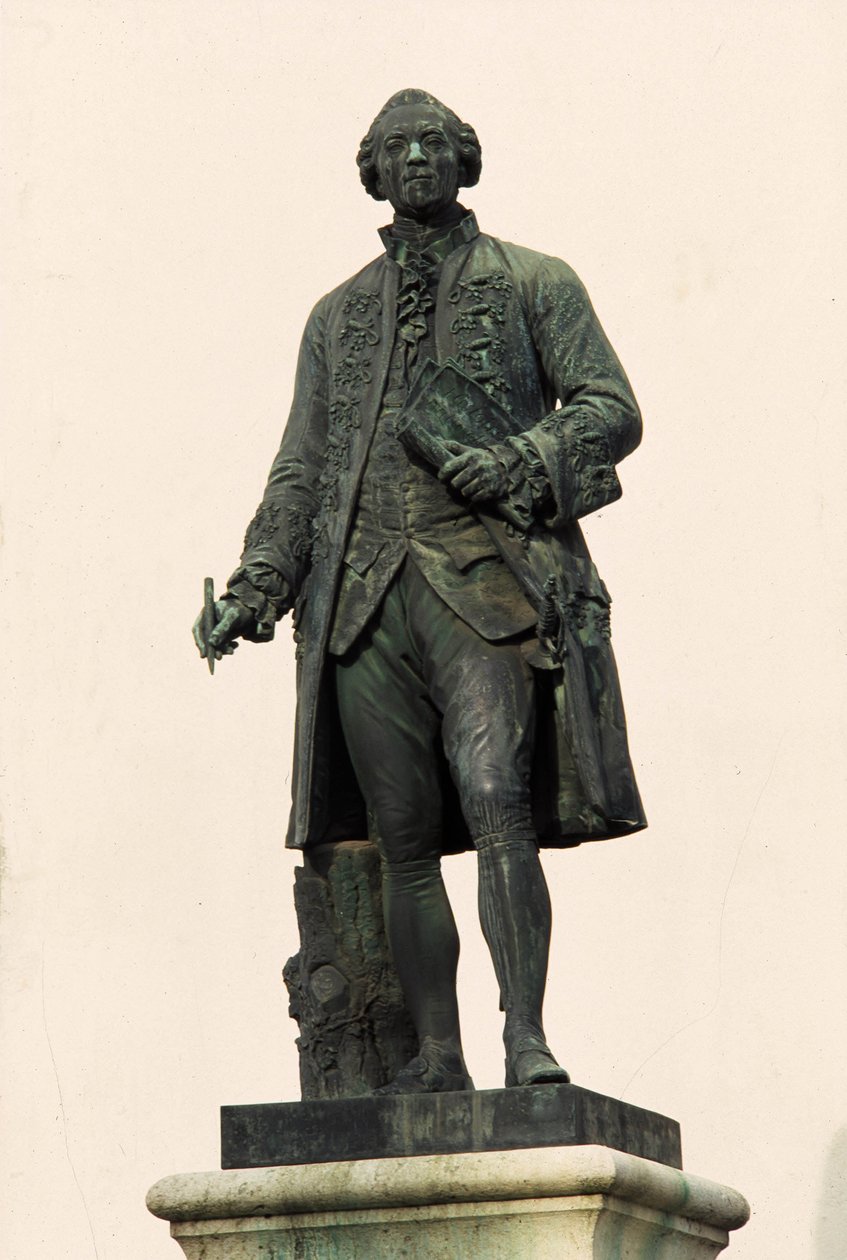 Statue av Georges Louis Leclerc, greve av Buffon (1707-1788), Montbard (21 Cote d