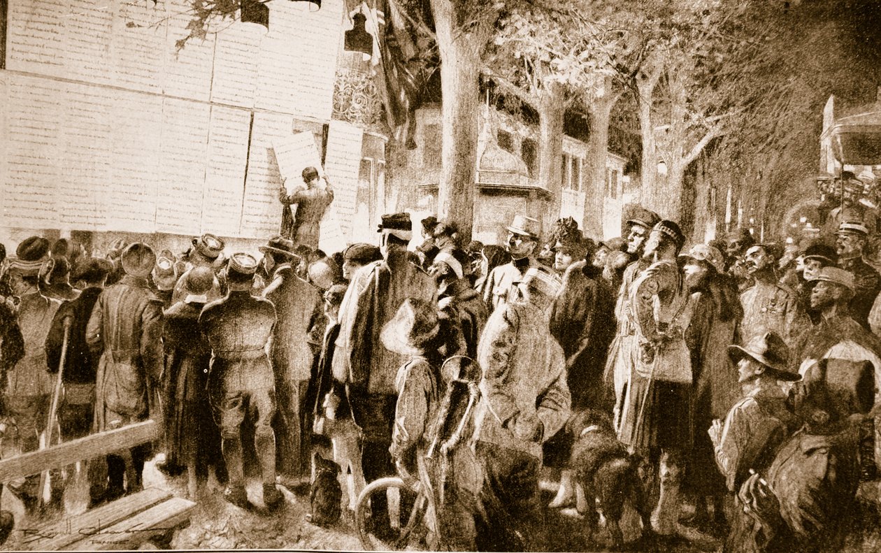 Studerer krigsnyheter i Nice: A Cosmopolitan Crowd on the French Riviera, 1914-19 av French School