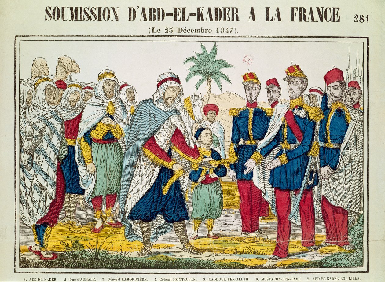 Innlevering av Abd el-Kader (1808-83) til Henri d