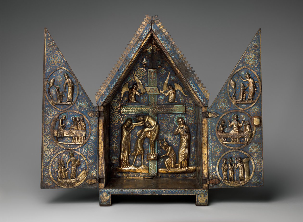 Tabernacle of Cherves, c.1220-30 (copper and champleve enamel) av French School