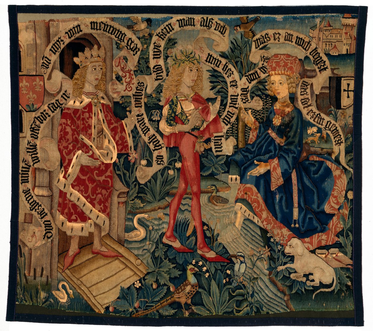 Tapet som viser David og Bathsheba, fra Strassburg av French School
