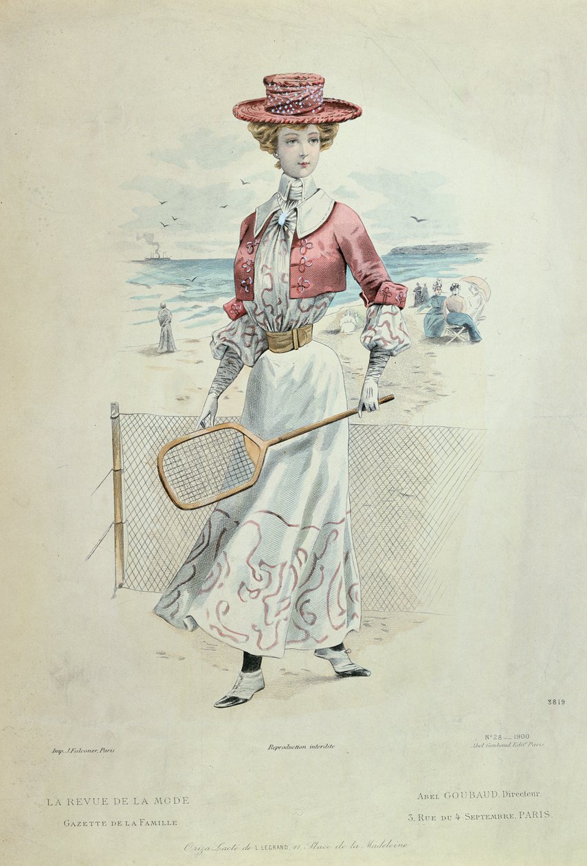 Tennisantrekk, fra 'La Revue de la Mode' av French School