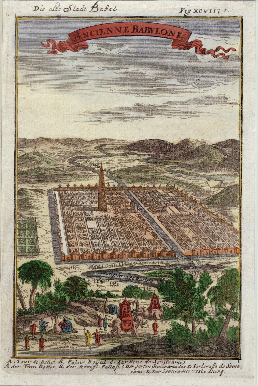 Den gamle byen Babel, illustrasjon fra Description de l