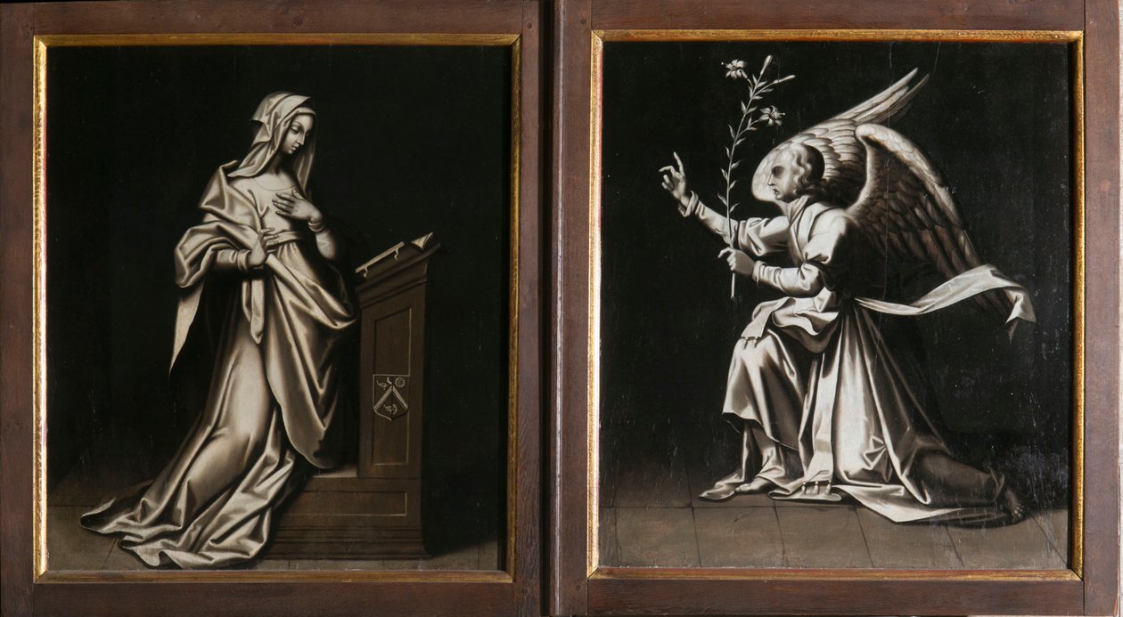 Kunngjøringen. Triptyk av Aubery av French School