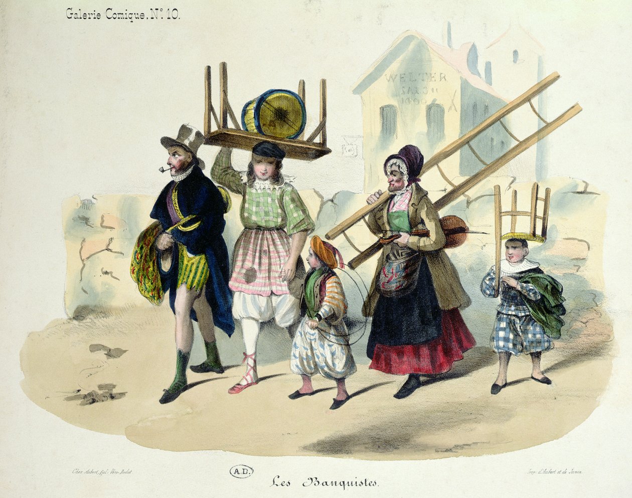 The Banquistes, ca. 1820-30 av French School