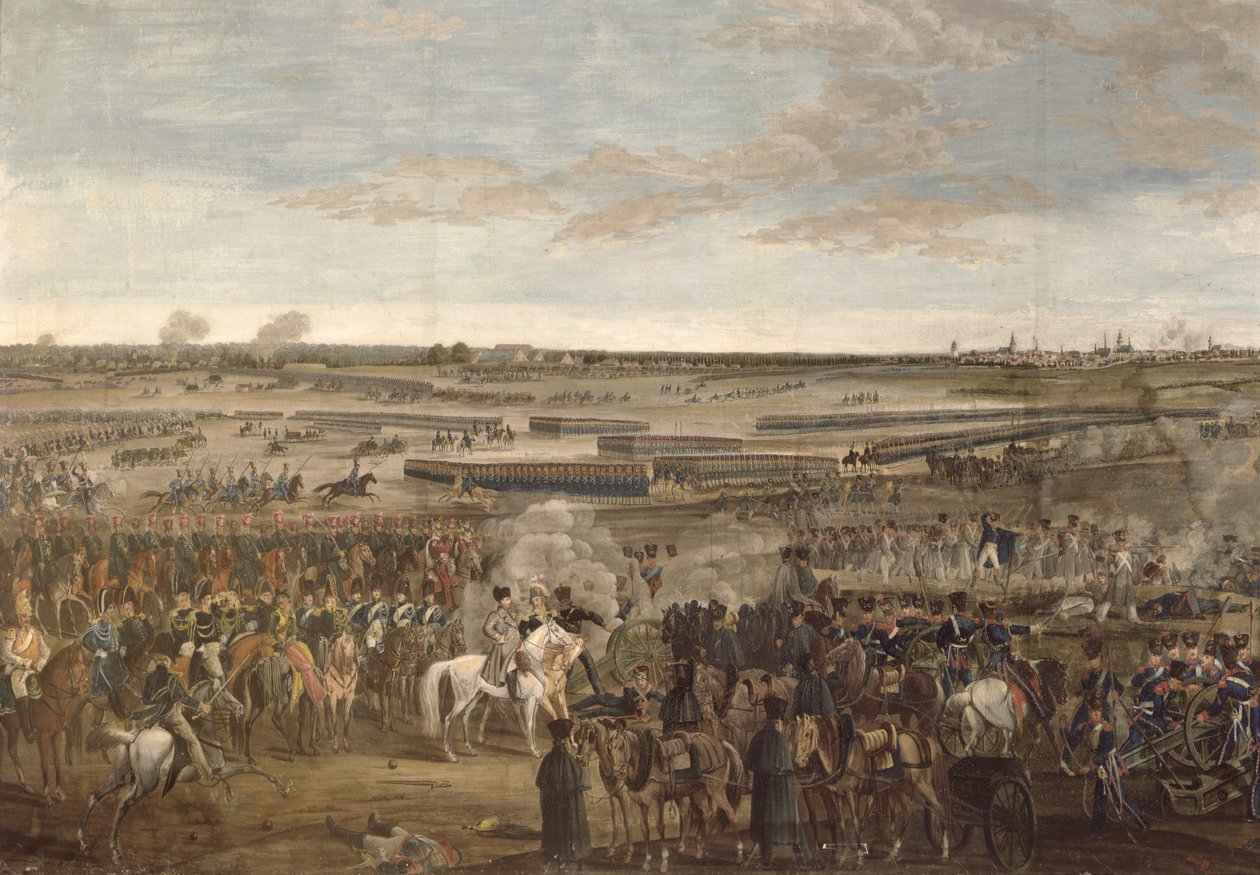 Slaget ved Leipzig, detalj av Napoleon i forgrunnen, 18. oktober 1813 (se 203343) av French School