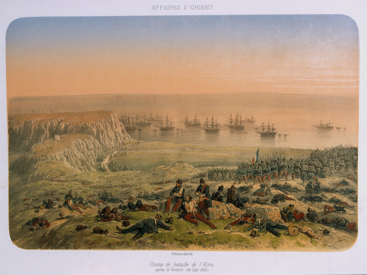 Slagmarken ved Alma etter seieren, 20. september 1854 av French School