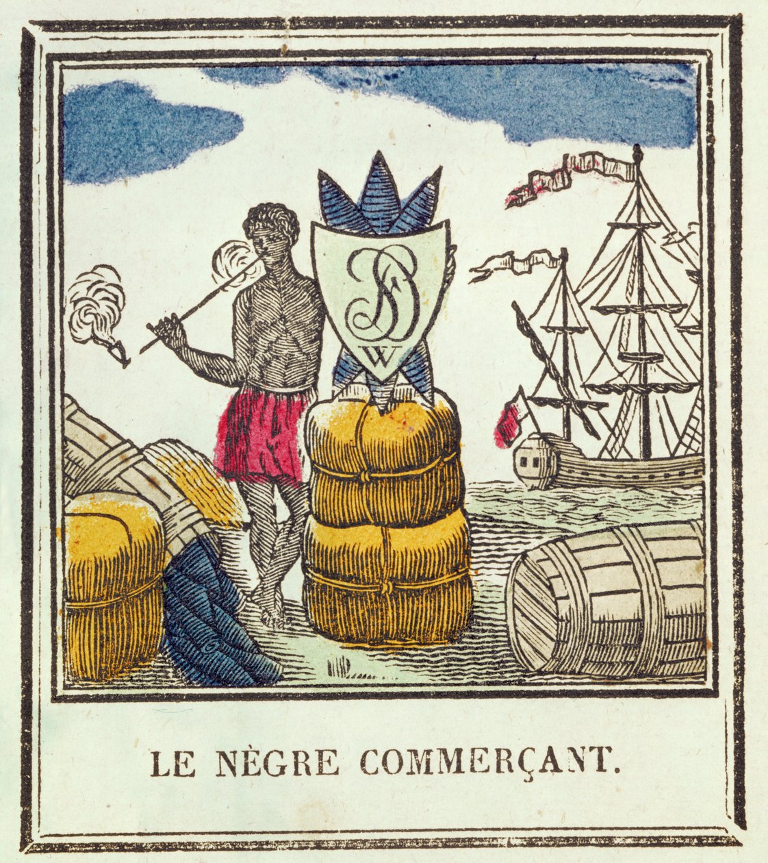 The Black Trader, plate 529 fra Les Petits Metiers (xylograf) av French School