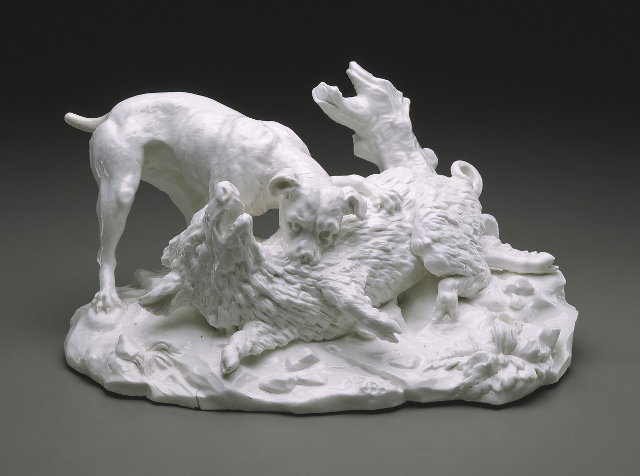The Boar Hunt, ca. 1751 (myk-pasta porselen) av French School