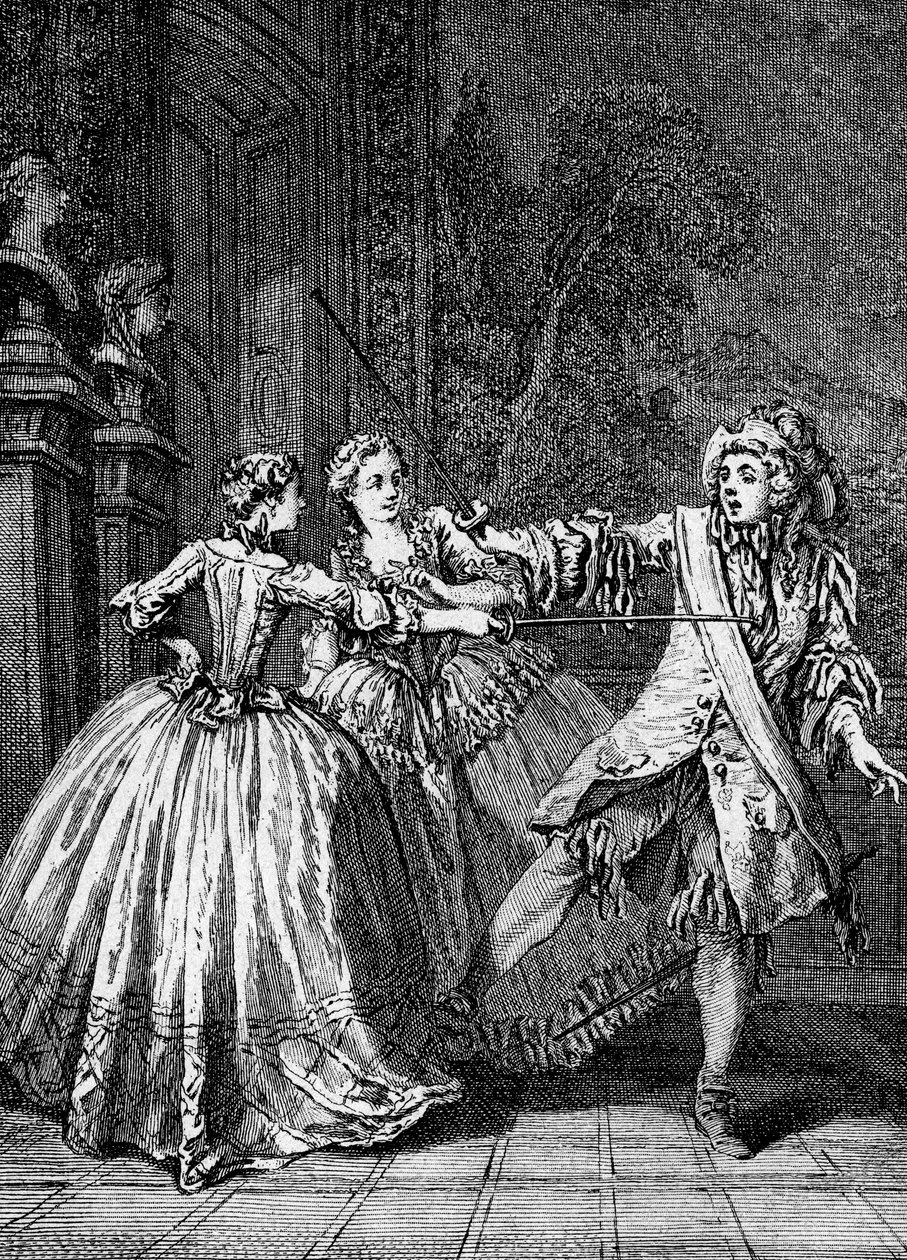 The Bourgeois Gentleman, illustrasjon fra en bok av verk av Moliere, 1896 av French School
