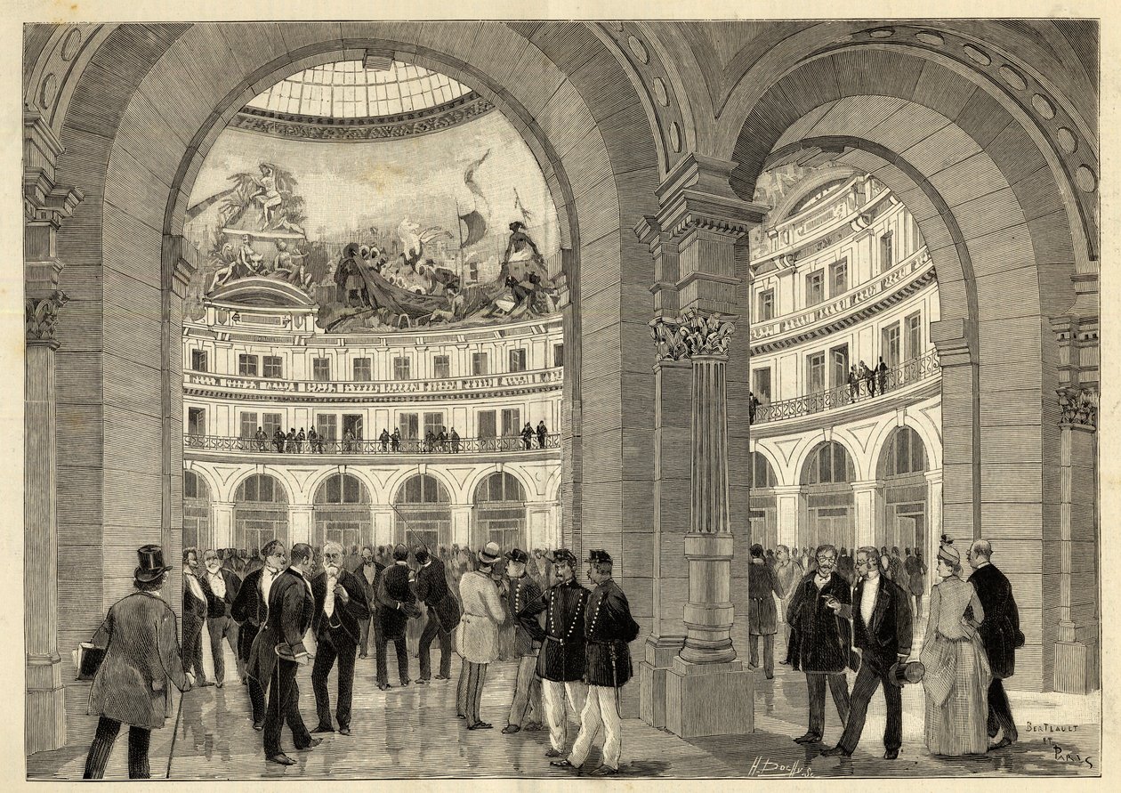The Bourse du Commerce - Paris (1. arrondissement) - 1889 - gravering fra le Monde illustrious - 1889 av French School