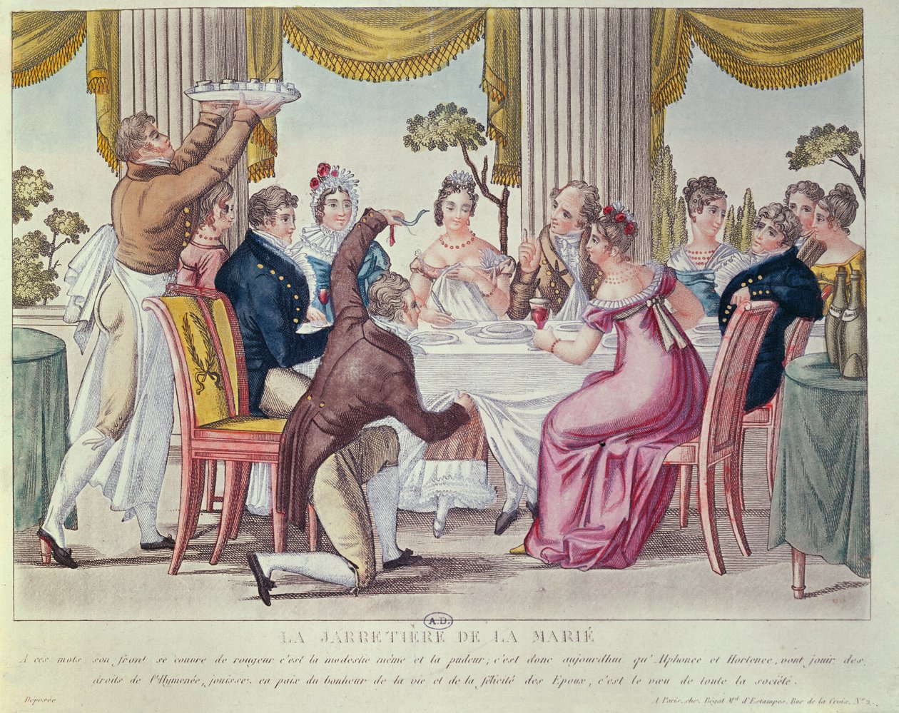 The Brides Garter, ca. 1820 av French School
