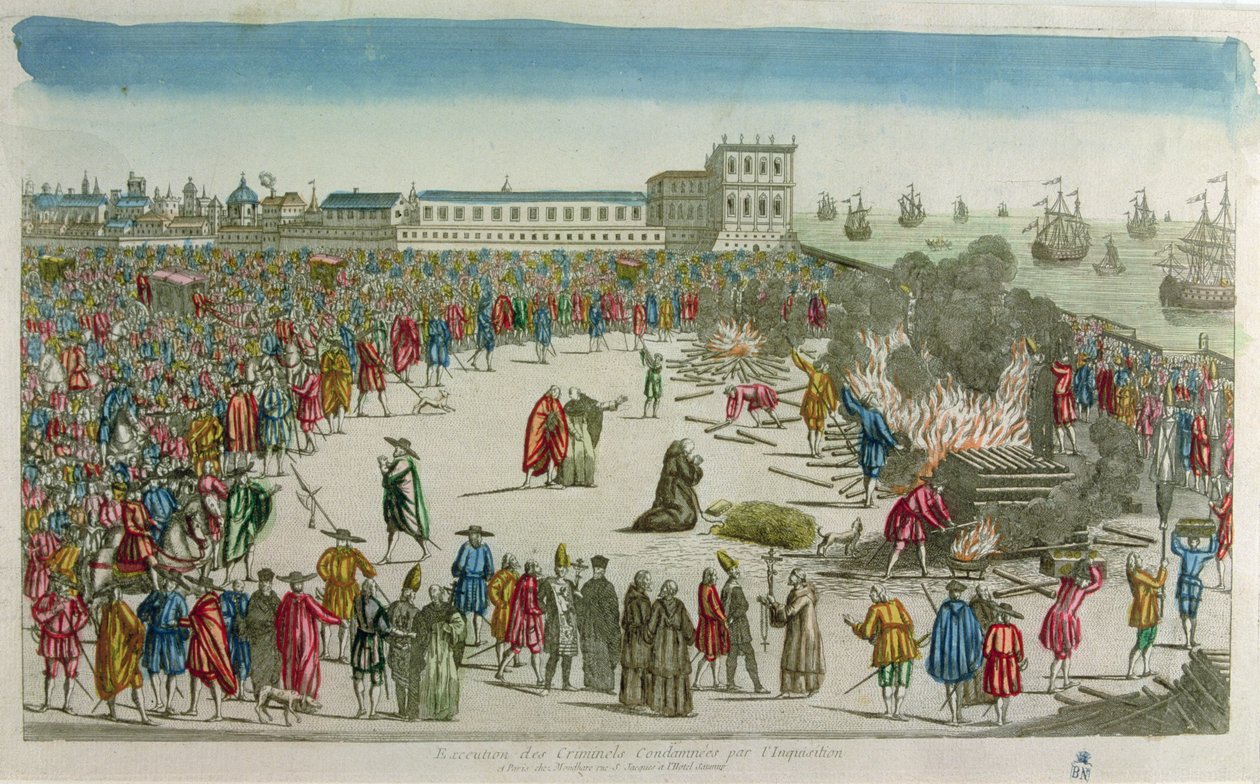 The Burning (farget gravering) av French School