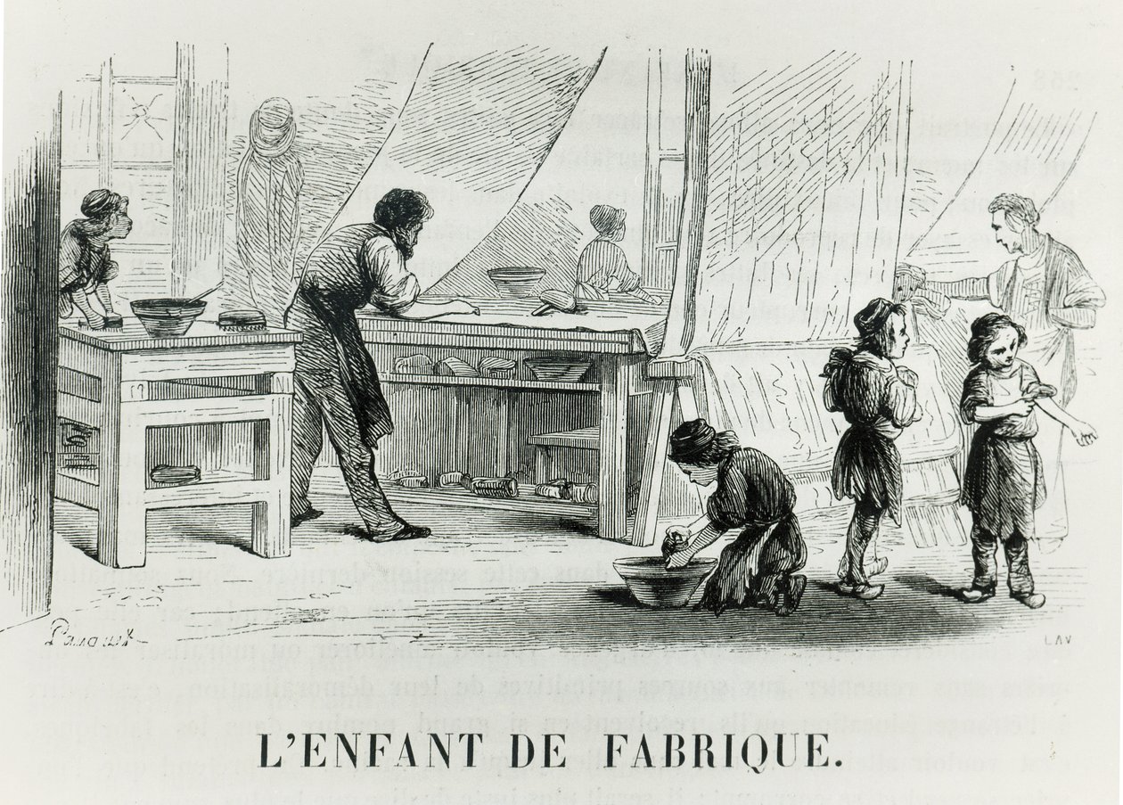Fabrikkens barn, ca. 1842 av French School