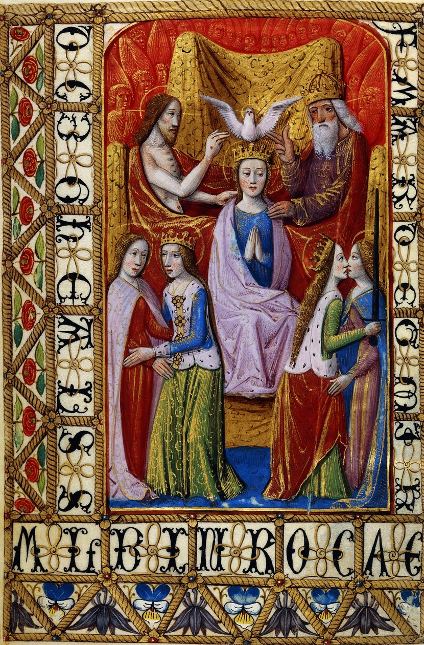 Jomfruens kroning ved den hellige treenighet, ca.1500 av French School