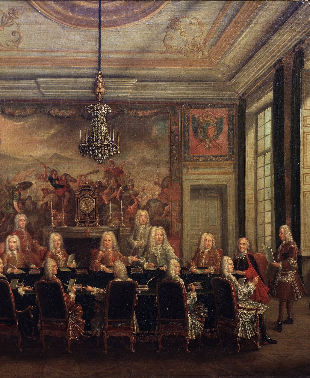 Regencyrådet for mindretallet av Louis XV av French School