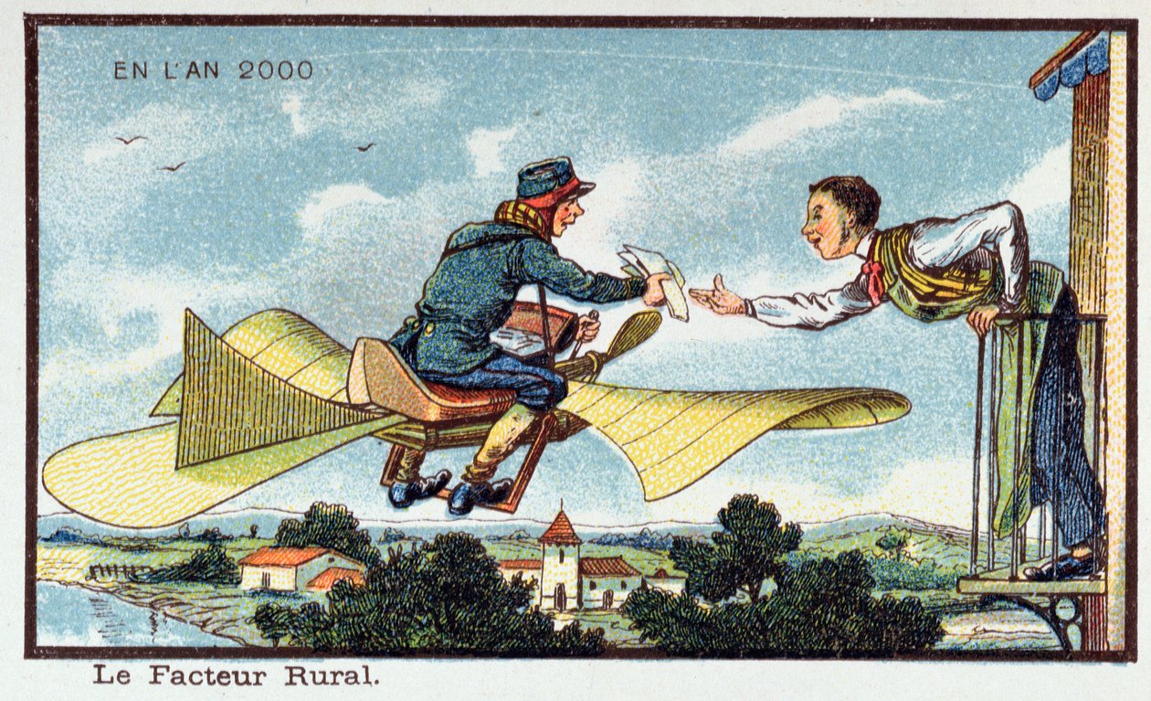 Landpostbudet i år 2000, ca. 1913 av French School