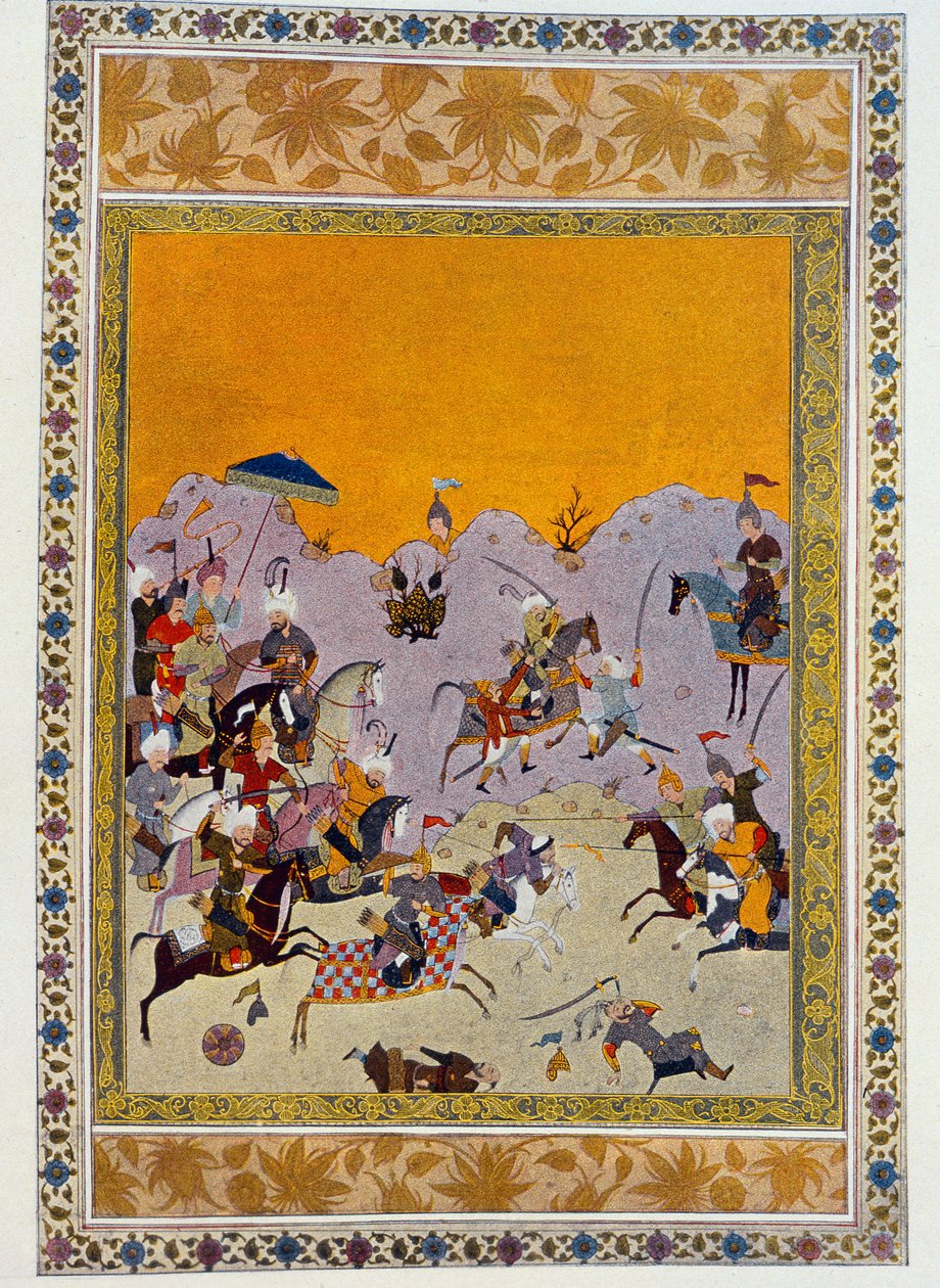 The Death of the Heroes, illustrasjon for The Arabian Nights, 1895 (fargegravering) av French School