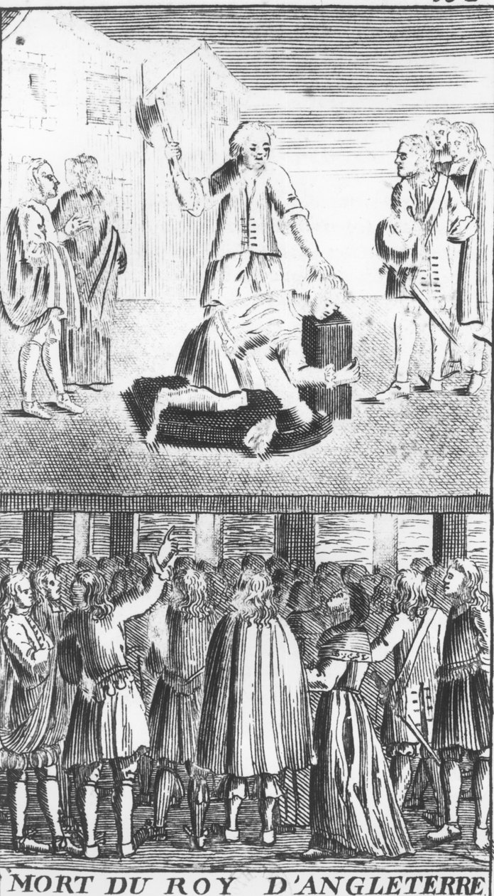 The Death of the King of England, fra Les Vrayes Centuries et Propheties de Maistre Michel Nostradamus, med forfatterens liv, utgitt av Antoine Besson i Lyon av French School