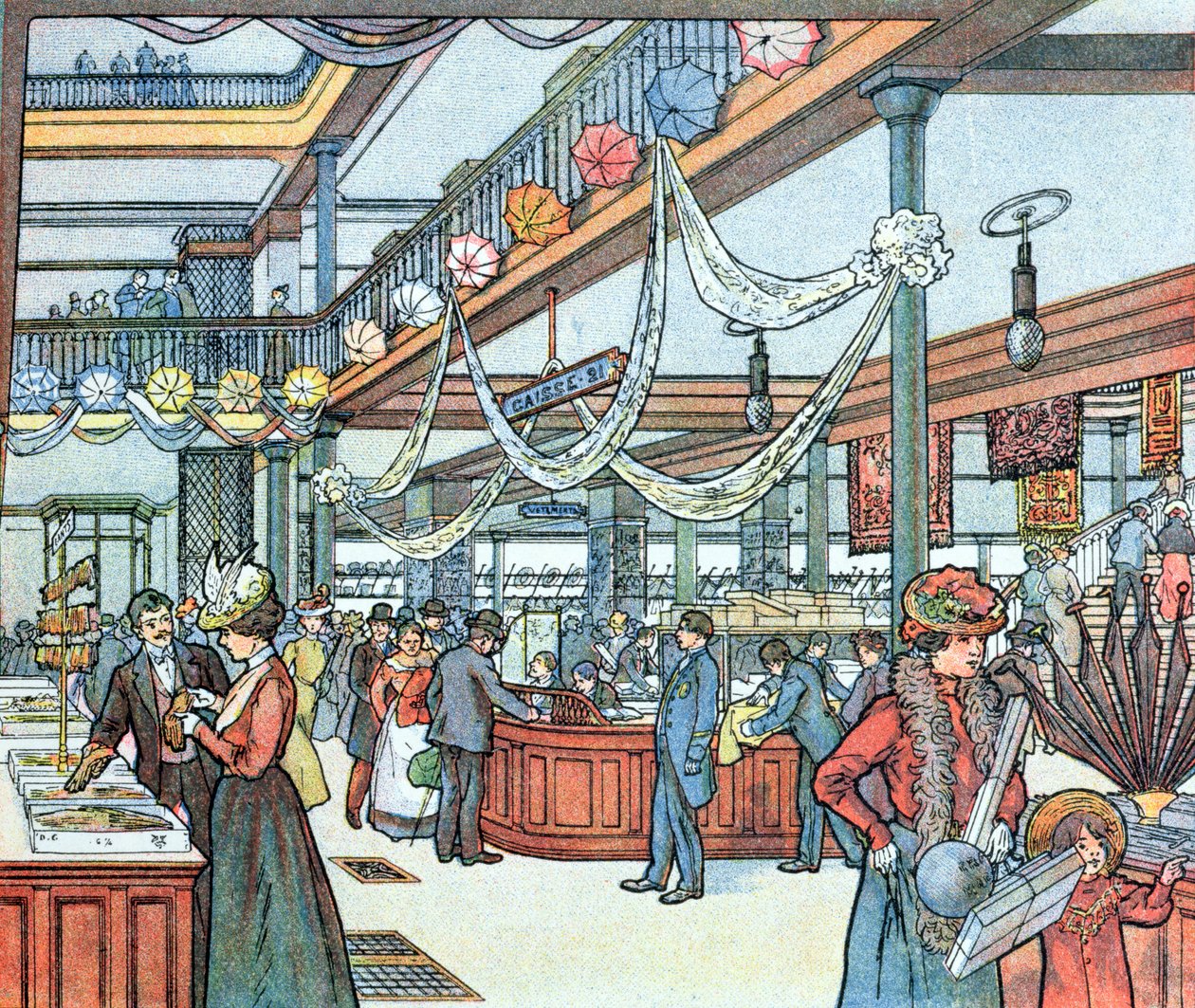 Varehuset, illustrasjon fra Cours Schweiter, ca. 1900 av French School