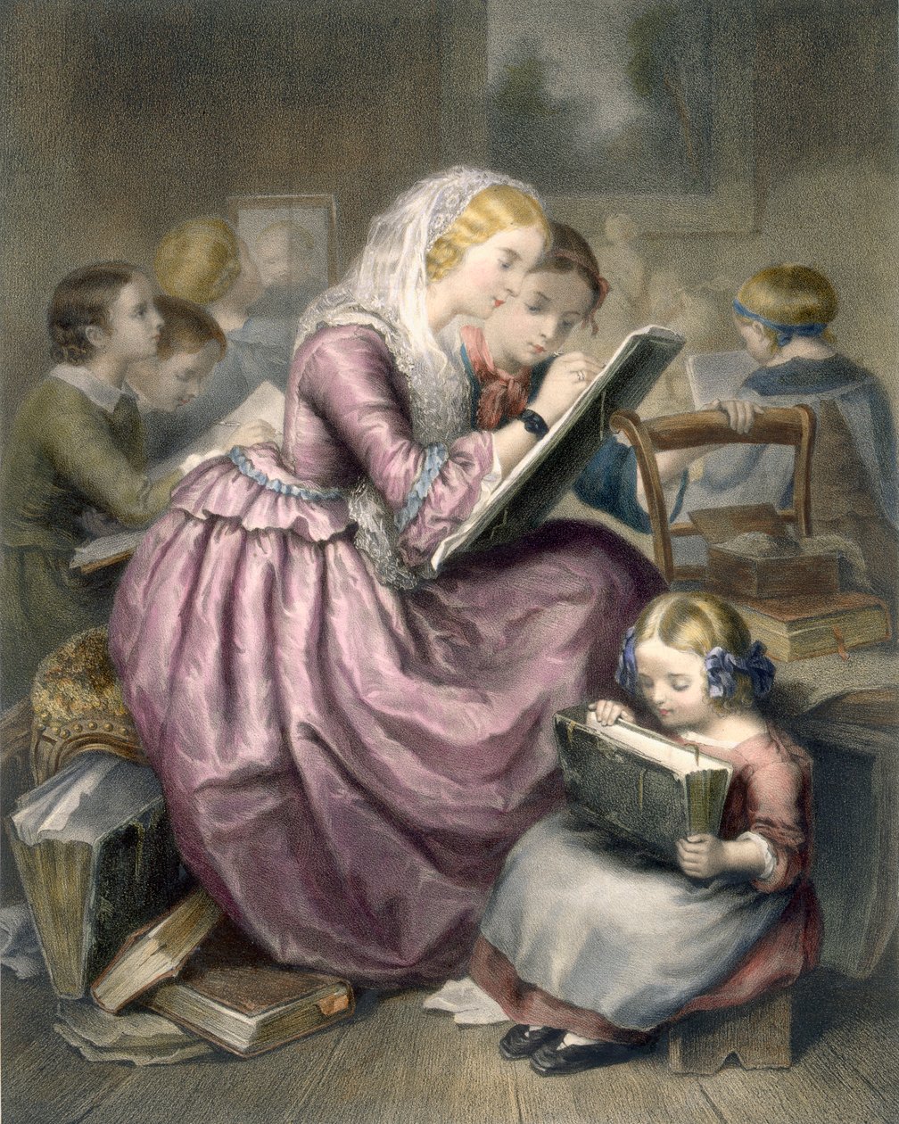 Tegneskolen, c1835. av French School