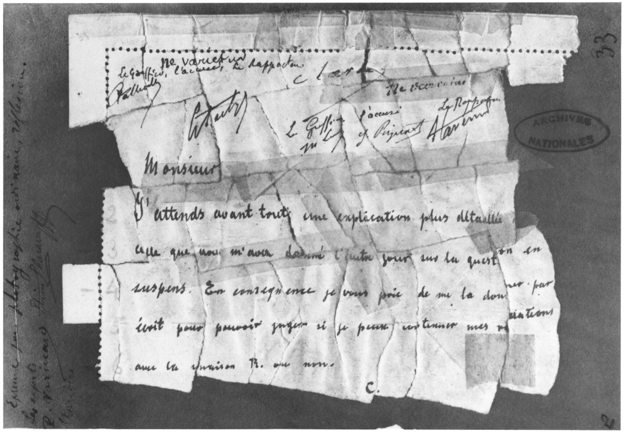 Dreyfus-affæren, 22. desember 1894, telegram sendt til kommandant Esterhazy av French School