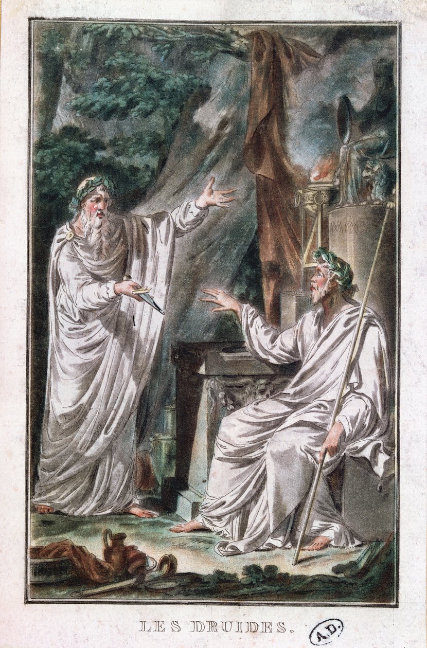 Druidene, illustrasjon til et skuespill, ca. 1800 av French School