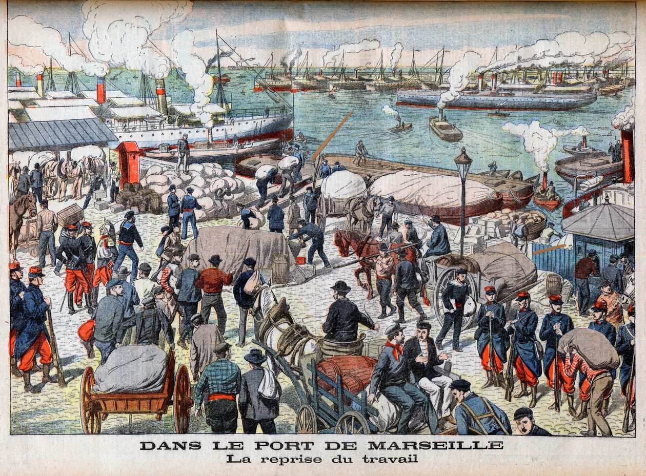 The End of the Strike in Marseille, illustrasjon fra 