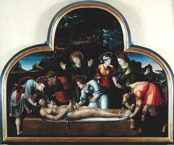 Gravleggingen eller, The Virgin Swooning av French School