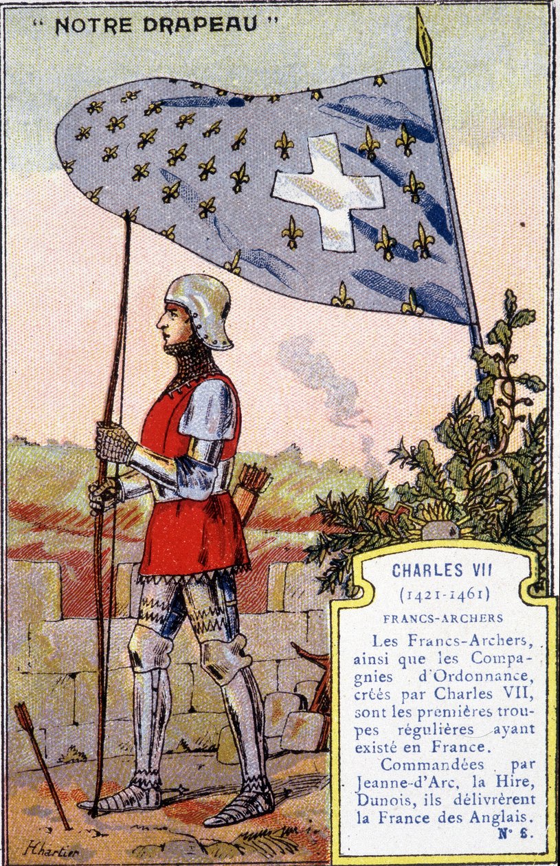 Flagget til frankbueskytterne til Charles VII av French School
