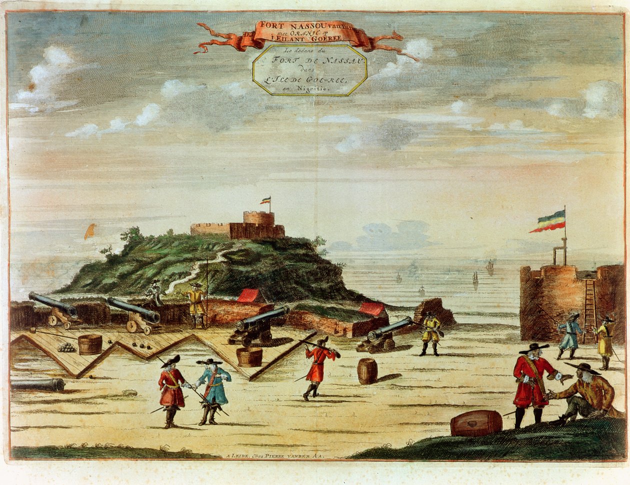 The Fort of Goree (fargegravering) av French School