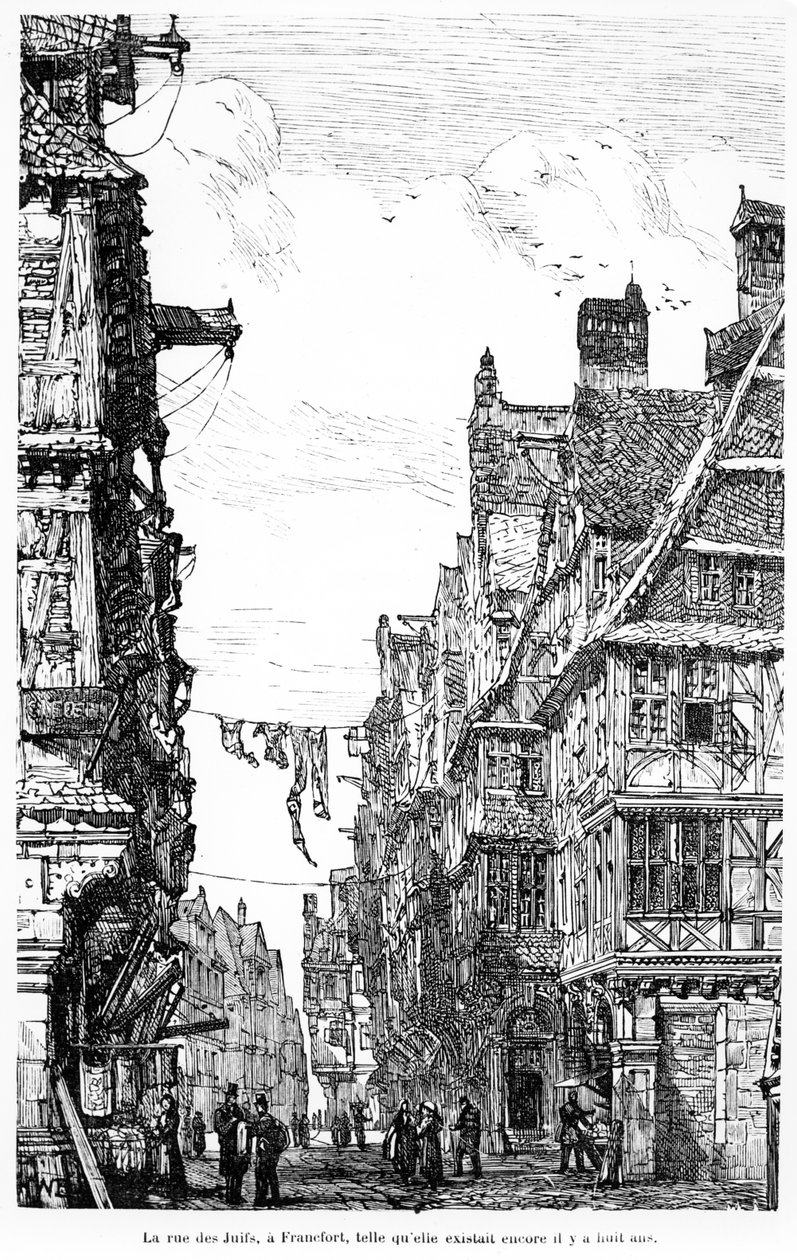 Frankfurt Judengasse, ca. 1860-70 av French School