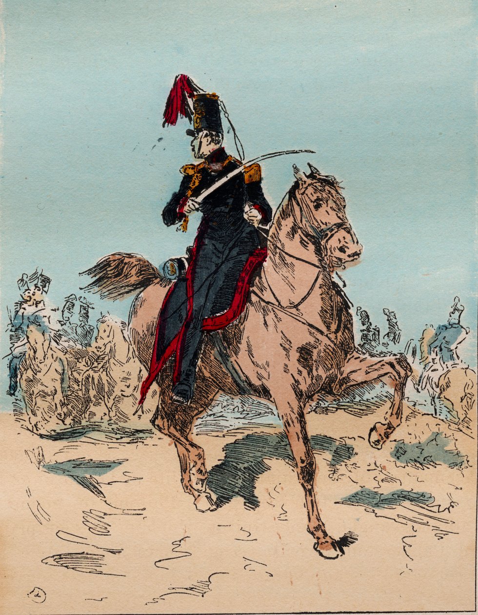 The French Armee under the Reign of Louis Philippe from 1830 to 1848 - Artillery a horse in battery - Engraving from 1882 in “Histoire de dix ans: 1830-1840”” Louis-Blanc (1811-1882) av French School