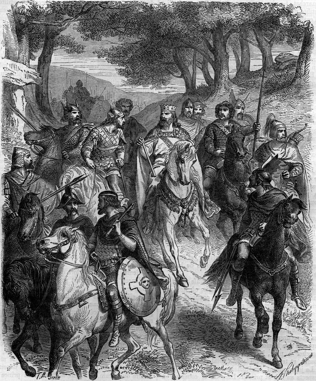 De franske herrene ved forsamlingen i Quiercy: kapitulæren til Quierzy (grunnlegger artikler av feodalitt av æresarven), kunngjort 14. juni 877 i Quierzy sur Oise av Charles the Bald for å regulere den jevne driften av imperiet hans mens han var av French School