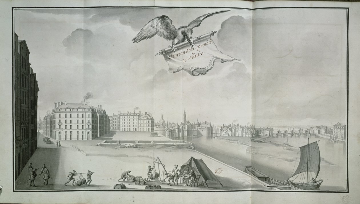 The Gabelle, Nantes, i 1723 av French School