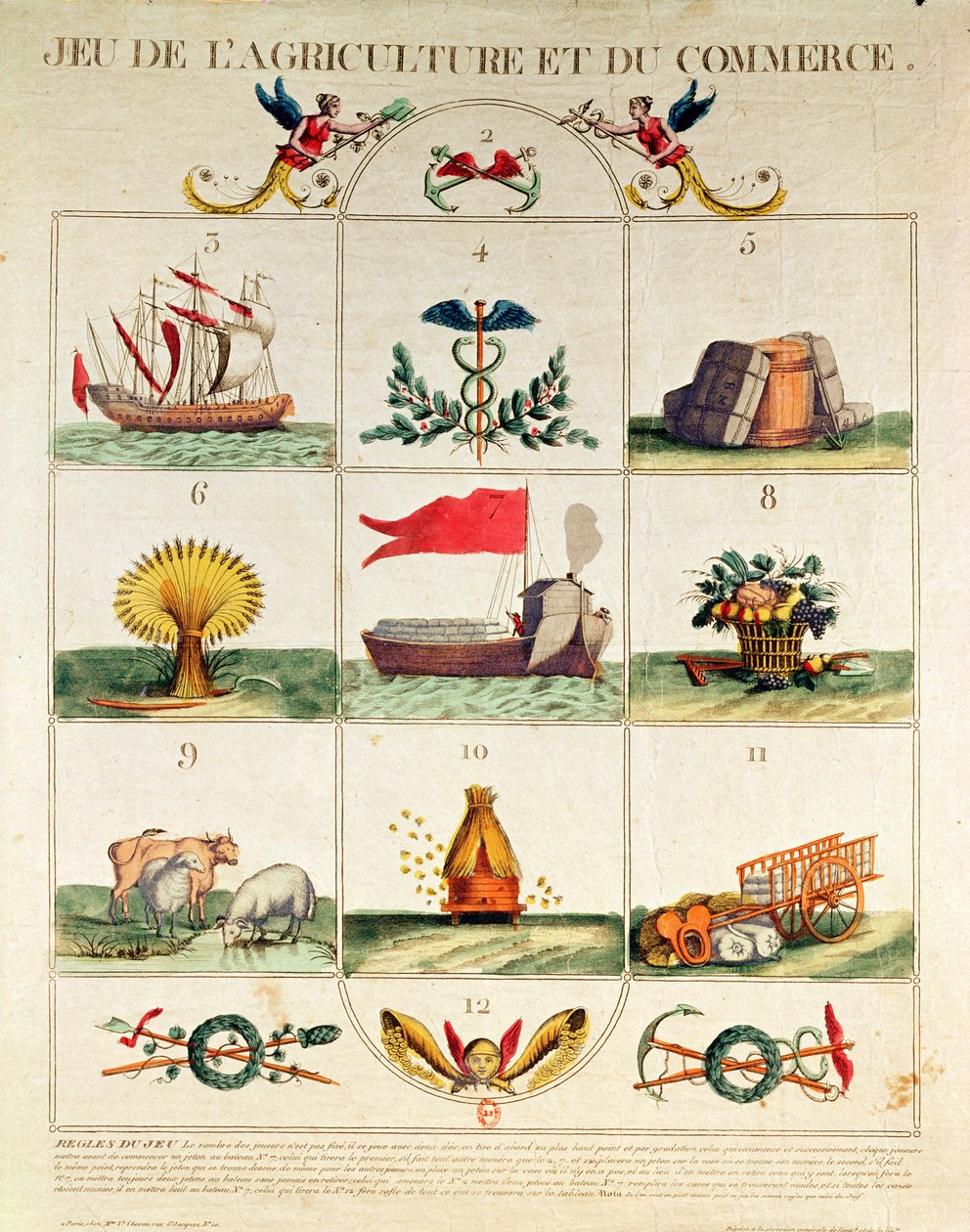 The Game of Agriculture and Commerce, slutten av 1700-tallet av French School