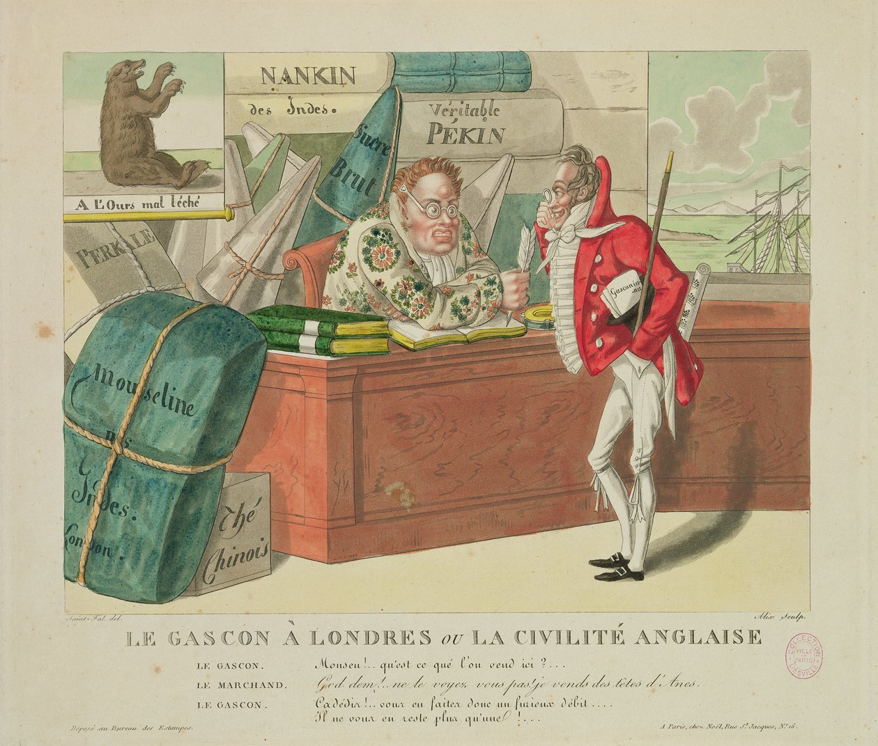 Gascon i London, eller engelsk borgerskap, 1806 av French School