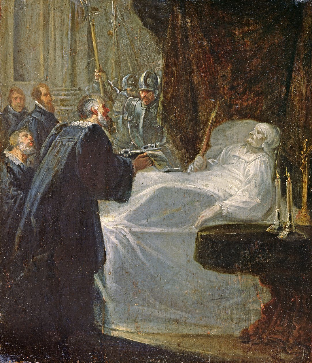 Guvernøren i Chateauneuf-de-Randon i Gevaudan ga nøklene til byen til Bertrand du Guesclin ved hans død i 1380 av French School