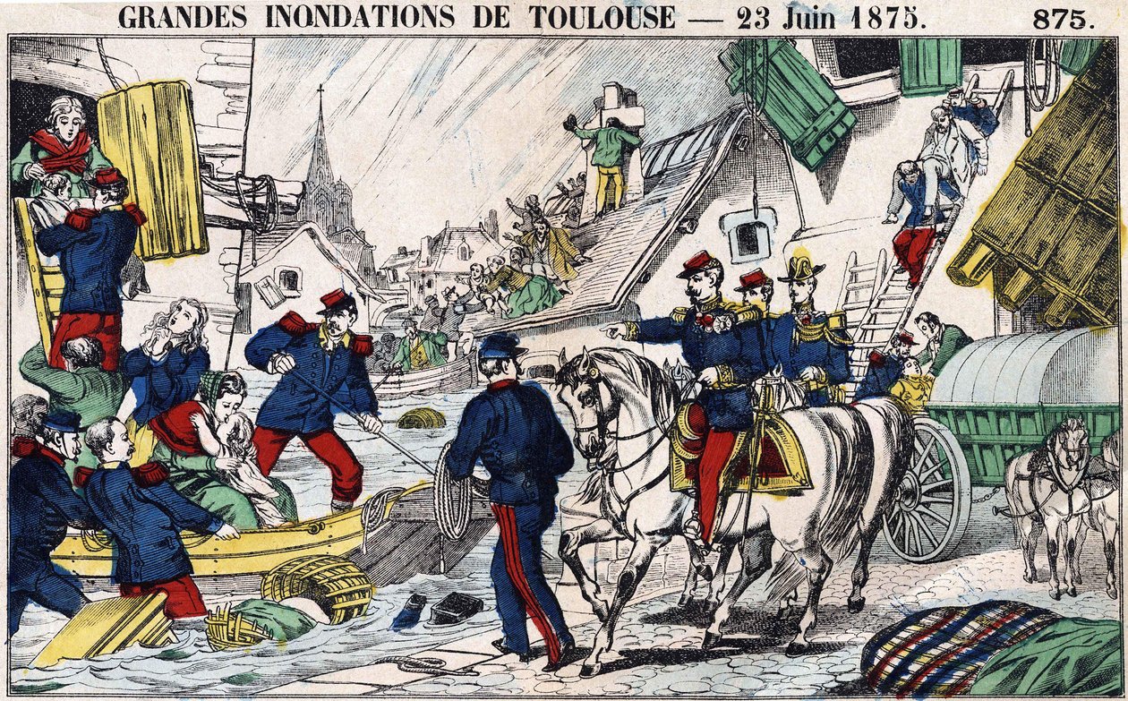 The Great Floods of Toulouse on June 23 av French School