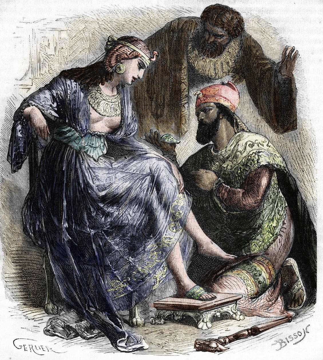Den greske hetarien og kurtisanen Rhodope og den psammetiske faraoen (6. århundre f.Kr.) av French School