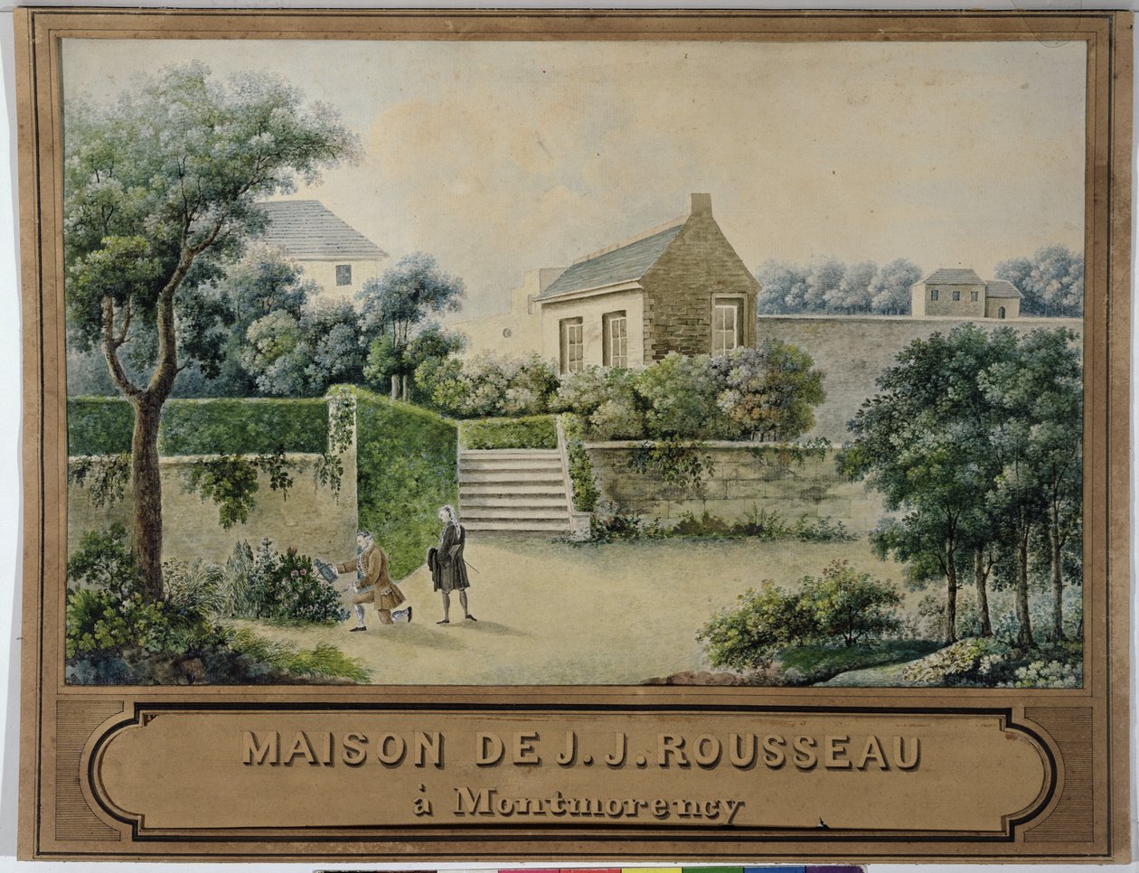 Eremitasjen i Montmorency (wc på papir) av French School