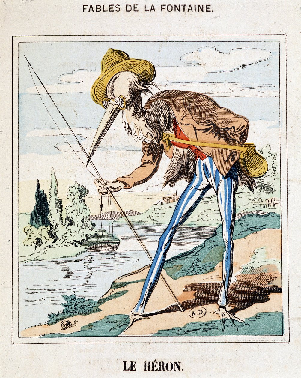 The Heron (La Fontaines fabler) av French School
